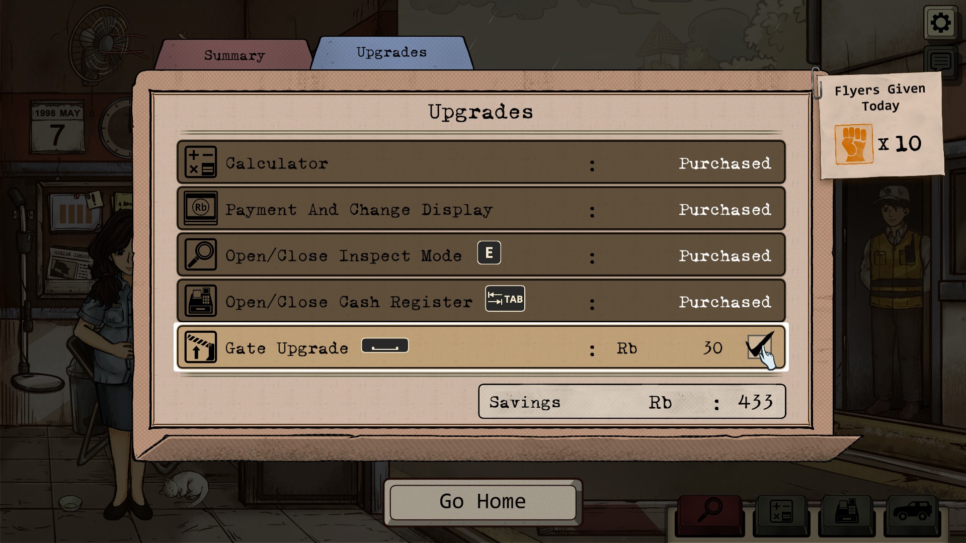 1998: The Toll Keeper Story Upgrades